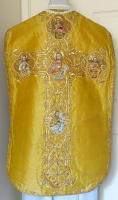 Gold Antique Roman High Mass Set of Vestments